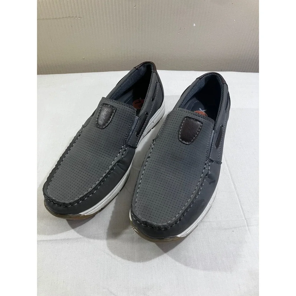 XRAY Men‎ Gray Brown XRW2548 Ultimate Comfort Slip On Loafer Boat Shoes 7.5